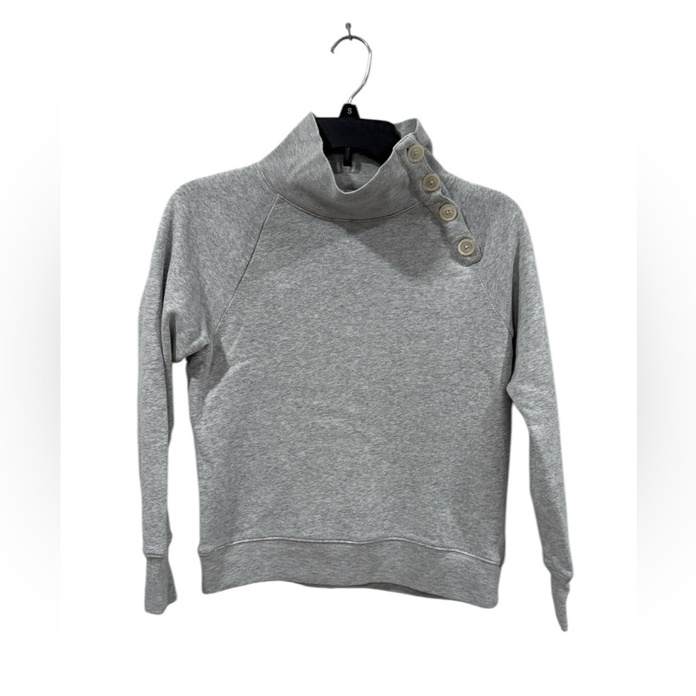J. Crew Factory Grey Button Neck Sweater Size XXS